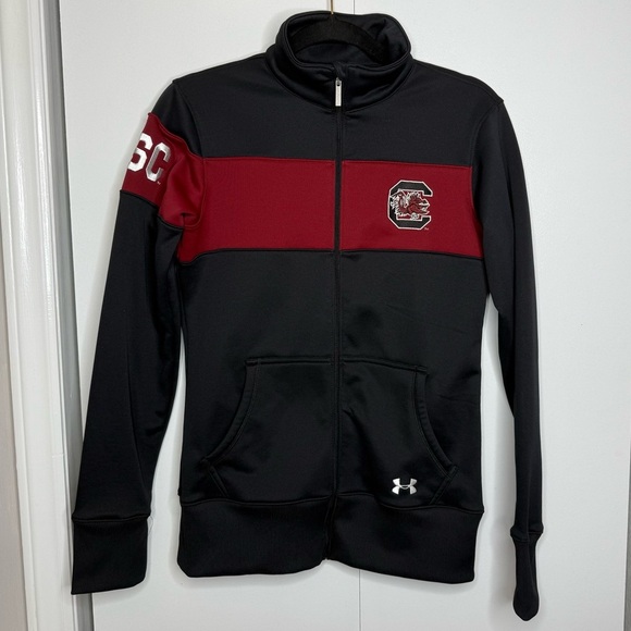 Carolina Gamecocks USC Under Armour Embroidered Lightweight Fleece Jacket Medium - Picture 1 of 9